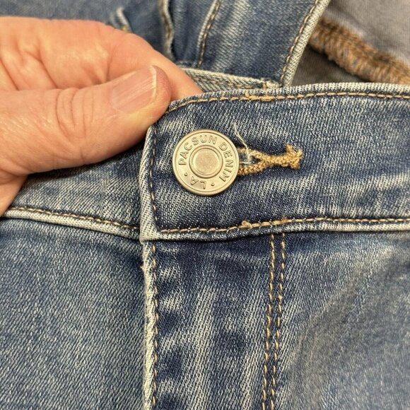 PACSUN Jeans Jegging Womens Sz 28 Blue Hi-Rise Ankle Leather Laced Sides Skinny - Picture 4 of 15